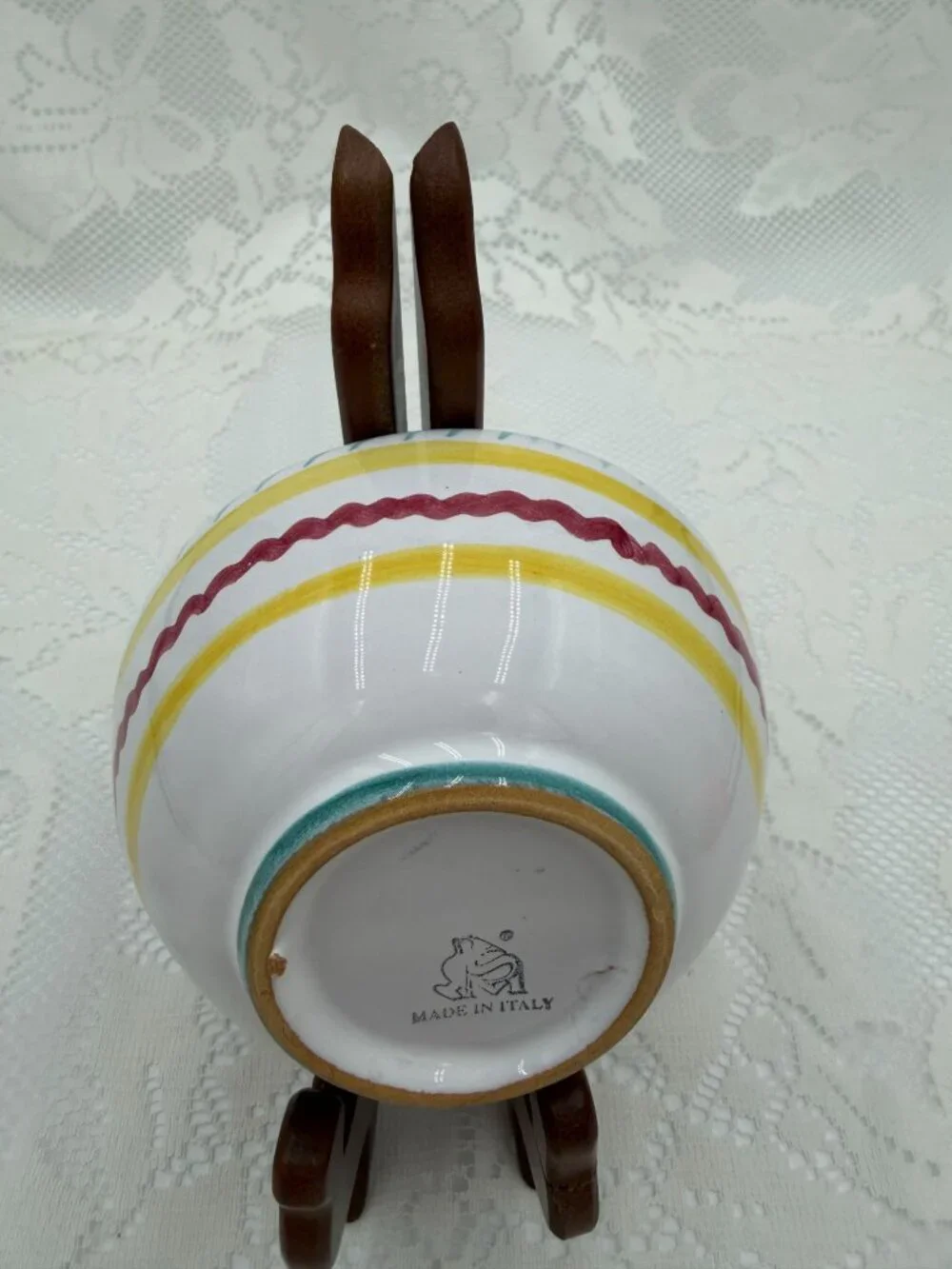 Orvieto Green Rooster Coupe Pasta/Soup BowlMade In Italy